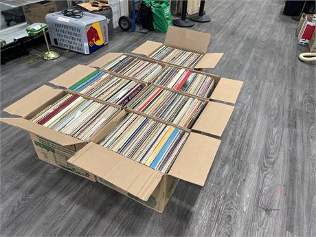 7 FULL BOXES OF ASSORTED RECORDS - CONDITION VARIES