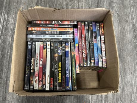 BOX OF SEALED DVDS