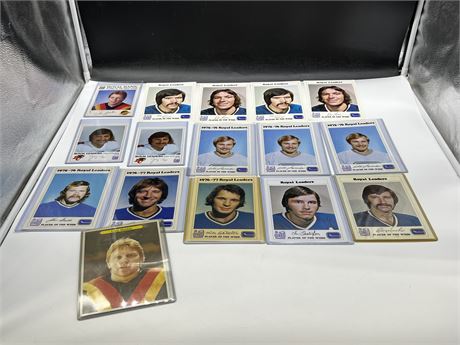 16 VINTAGE CANUCKS PLAYER OF THE WEEK CARDS