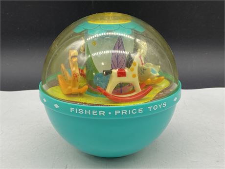 VINTAGE FISHER PRICE ROLLY POLLY CHIME BALL 1966 (7” TALL)