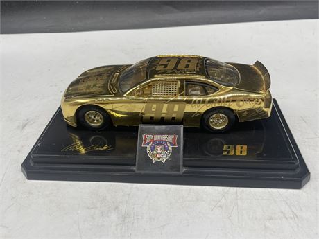 24K GOLD 50TH ANNIVERSARY NASCAR - RICH BICKLE #98