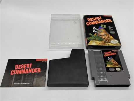 DESERT COMMANDER - NES COMPLETE WITH BOX & MANUAL - EXCELLENT CONDITION