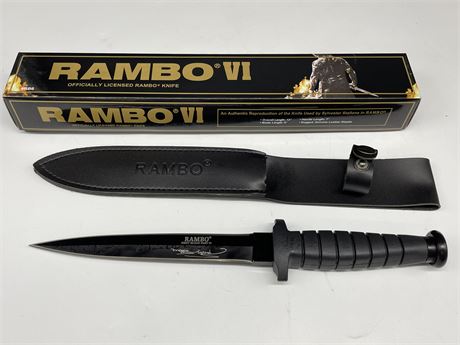 NEW RAMBO KNIFE - SYLVESTER STALLONE SIGNED