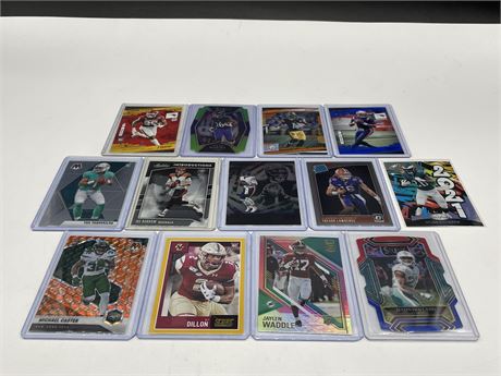 13 LIMITED EDITION ROOKIE NFL CARDS