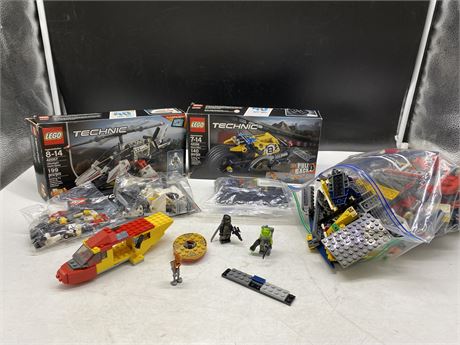 LOT OF VARIOUS LEGO - 1 BAG & 2 BOXES