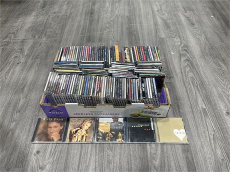 FLAT OF 130+ MISC CD’S - GOOD CONDITION