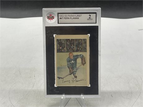 KSA 2 1952/53 FERN FLAMAN PARKHURST NHL CARD