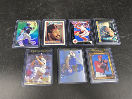 7 MLB ROOKIE CARDS