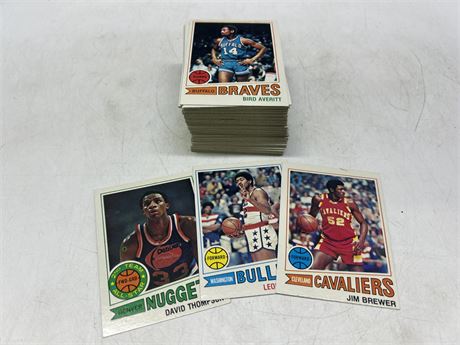 APPROX 100 1977 TOPPS NBA BASKETBALL CARDS