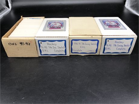 4 FULL SMALL BOXES OF OHL CARDS (90-92)