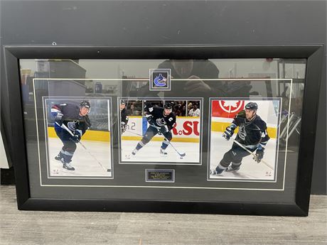 CANUCKS WEST COAST EXPRESS - PROFESSIONALLY FRAMED TRIPLE PICTURE 37”x21”