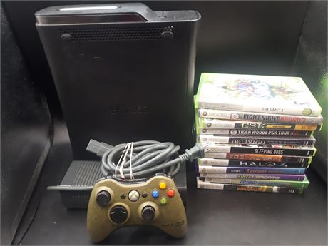 XBOX 360 CONSOLE AND GAMES - VERY GOOD CONDITION