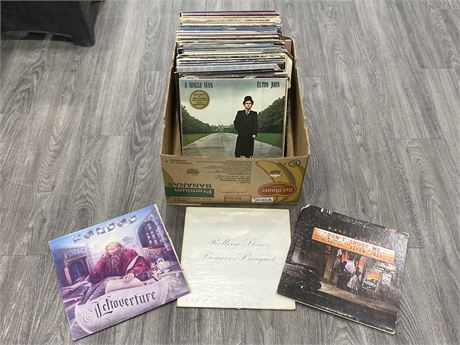 BOX OF MISC. RECORDS - CONDITION VARIES (AS IS)