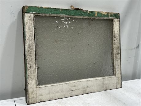 ANTIQUE SASH WINDOW / PRIVACY GLASS (24”x19”)