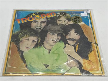 SEALED 1978 ORIGINAL CANADIAN PRESS TROOPER - THICK AS THIEVES (GOLD VINYL)