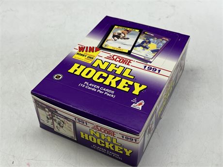 1991 NHL SCORE BOX COMPLETE W/UNOPENED PACKS