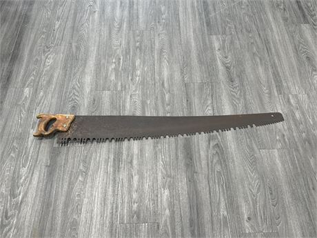 LARGE ANTIQUE HAND SAW - 51” LONG