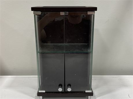 SMALL GLASS DISPLAY CASE (14” tall)