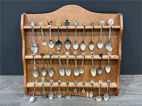 COLLECTOR SPOON DISPLAY - SOME STERLING