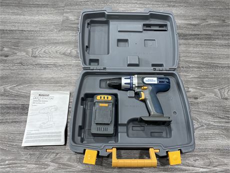 MASTERCRAFT POWER DRILL & BATTERY (Needs charge)