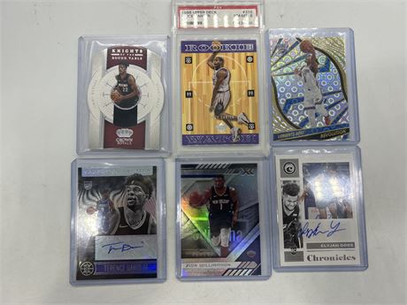 NBA CARDS  - 2 AUTOS, GAME USED JERSEY JIMMY BUTLER & PSA 8 VINCE CARTER ROOKIE