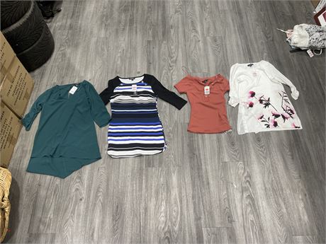 4 NEW LE CHATEAU TOPS W/ TAGS - SIZE XXS