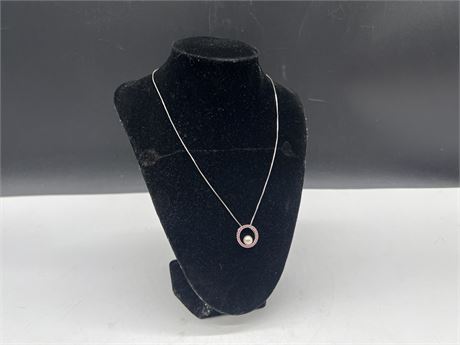 925 STERLING SILVER NECKLACE W/ PENDANT - 18” LONG