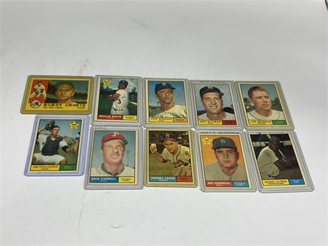 (10) 1960s MLB CARDS