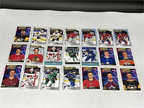 21 OPC & UD ROOKIE CARDS
