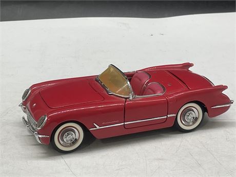 1:24 FRANKLIN MINT PRECISION MODEL 1954 CHEVROLET RED CORVETTE DISPLAYED ONLY