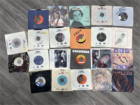 22 MISC 45 RPM RECORDS - CONDITION VARIES