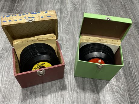 2 VINTAGE CASES OF 45 RECORDS (Roughly 50)