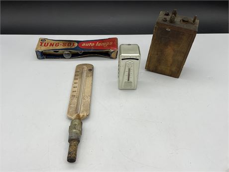 VINTAGE/ANTIQUE WOOD IGNITION COIL MODEL FOR A TUNG SOL AUTO LAMP PACKAGE ETC.