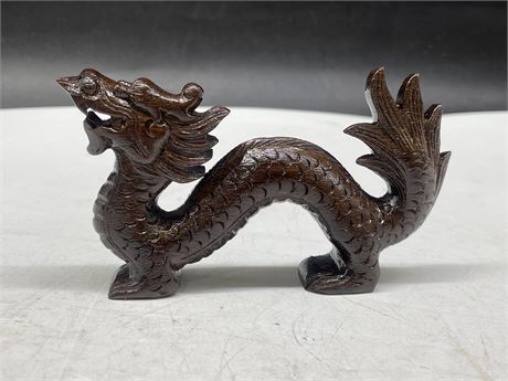 SMALL RED WOOD DRAGON (4”x2”)