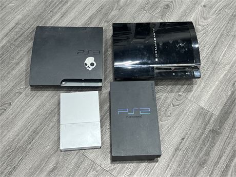 4 PLAYSTATION CONSOLES - UNTESTED / AS IS