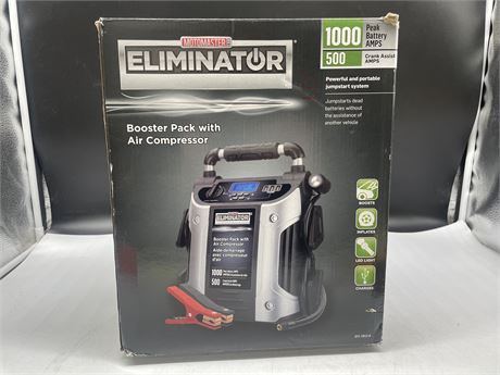 NEW IN BOX MOTO MASTER ELIMINATOR BOOSTER PACK WITH AIR COMPRESSON