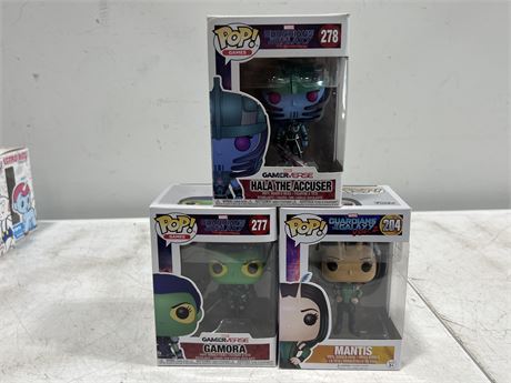 3 GUARDIANS OF THE GALAXY FUNKO POPS