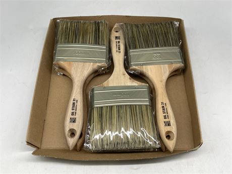 6 NEW 100ML GENERAL PAINT BRISTLE BRUSHES