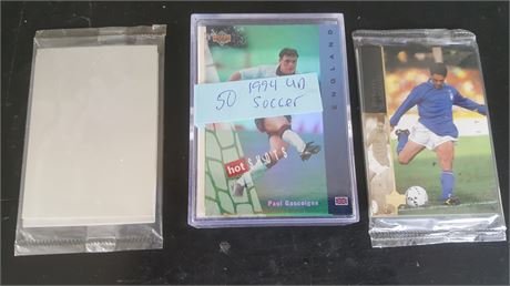 50)1994 SOCCER CARDS & 2 UNOPEN WORLD CUP PACKS
