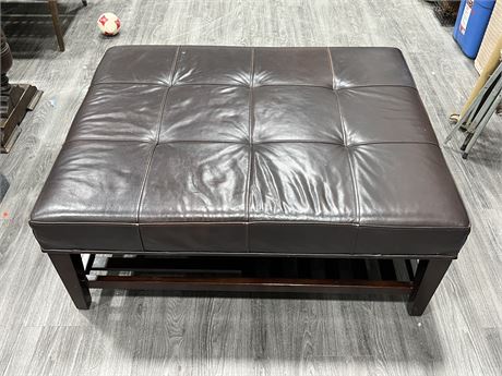 LEATHER COFFEE TABLE (44”x36”x18”)