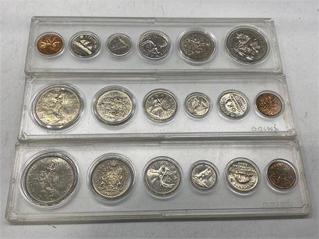 1968, 69’, 70’ - UNCIRCULATED CDN COIN SETS