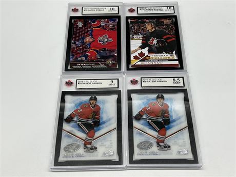 4 KSA GRADED NHL CARDS