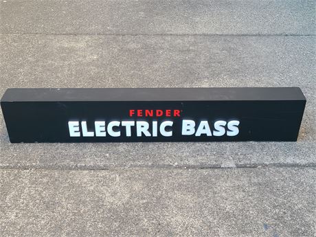 FENDER ELECTRIC BASS SIGN (35"x6")