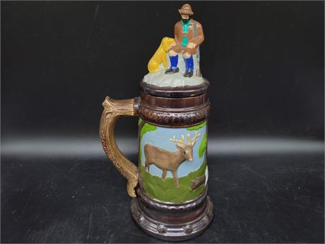 LARGE HAND PAINTED STEIN (13")