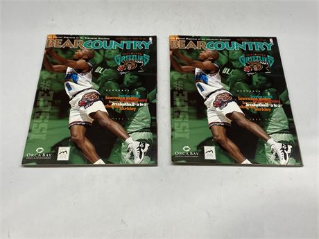 2 FIRST EDITION VANCOUVER GRIZZLIES MAGS