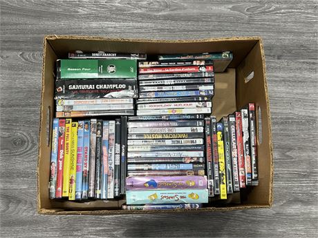 BOX OF MISC DVDS
