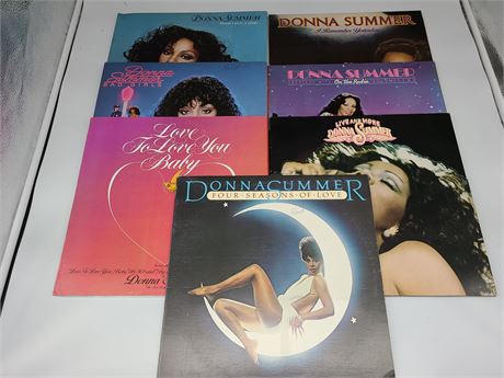 7 DONNA SUMMER RECORDS (good condition)
