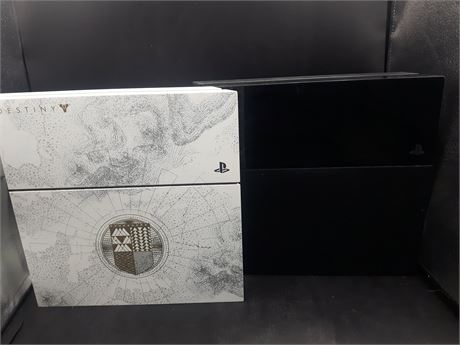 2 BROKEN PS4 CONSOLES - NEED REPAIRS - AS IS