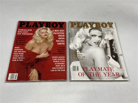 2 ANNA NICOLE SMITH PLAYBOYS INCLUDING PLAYMATE OF THE YEAR