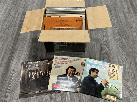 BOX OF CLASSICAL RECORDS - VG+ - EXCELLENT